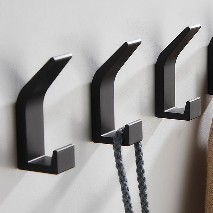 5pcs Set No-Drill Wall Hooks - Versatile Sticky Hooks for Bedroom, Kitchen, Bathroom - Ideal for Clothes & Hats Storage