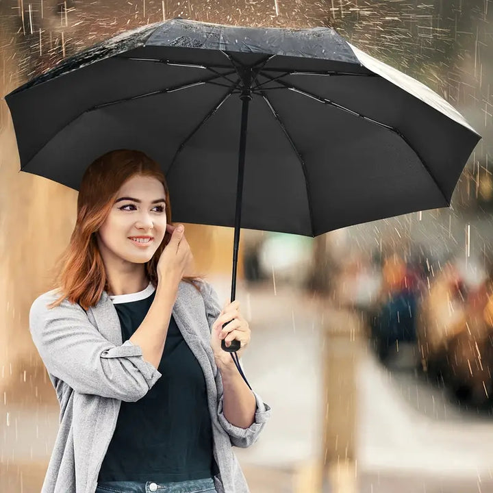 Stylish Automatic Folding Umbrella - Windproof, Waterproof, 8-Rib Durability for Men & Women - Perfect for Business or Casual Use