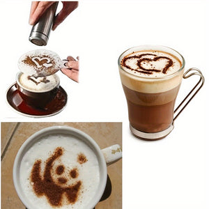 16pcs Coffee Art Stencil Set - Durable Plastic, Rust-Proof & Lead-Free for Perfect Latte Designs at Home, Cafes & Restaurants