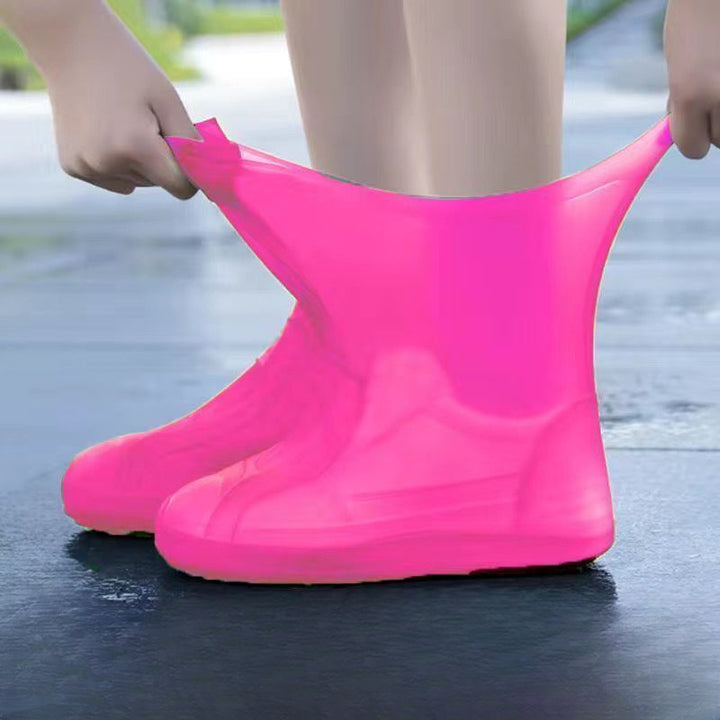 3 pair Of Outdoor Latex Rain Boots Waterproof Shoe Cover That Can Be Reused For Rain Prevention. Multiple Colors To Choose From, Durable
