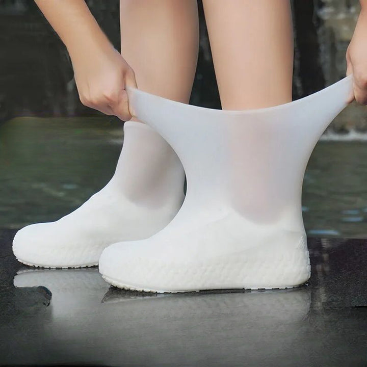 3 pair Of Outdoor Latex Rain Boots Waterproof Shoe Cover That Can Be Reused For Rain Prevention. Multiple Colors To Choose From, Durable