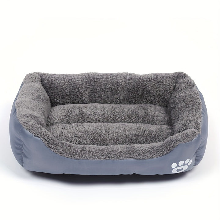 Large Square Waterproof Plush Pet Bed - 1pc Cozy Dog Cat Kennel - Washable Summer Mat for Medium to Large Dogs, Pet Supplies