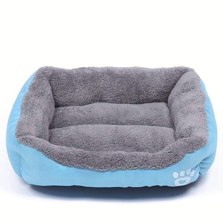 Large Square Waterproof Plush Pet Bed - 1pc Cozy Dog Cat Kennel - Washable Summer Mat for Medium to Large Dogs, Pet Supplies