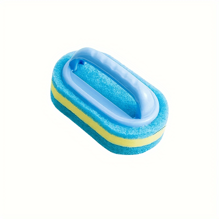 1pc Ergonomic Magic Sponge Scrubber with Handle - Reusable, Non-Electric Cleaning Tool for Sparkling Kitchen & Bathroom Surfaces, Ideal for Glass, Walls, Toilets & Ceramics, Halloween gift, Christmas gift