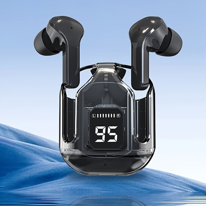 Crystal Clear TWS Earbuds - True Wireless Stereo, Touch Controls, Low Latency & Power, Ergonomic Design for Android & iOS