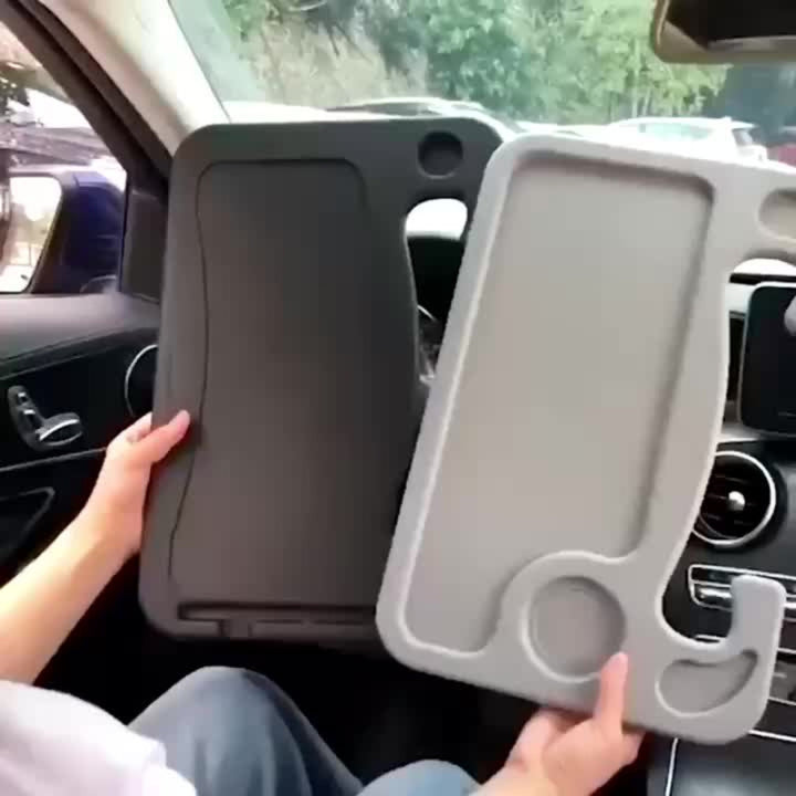 [Portable Table] Car Steering Wheel Tray - Multifunction Portable Table - Perfect for Eating, Working & Storing in Most Cars