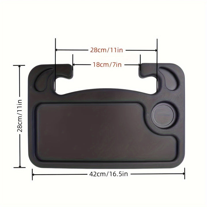 [Portable Table] Car Steering Wheel Tray - Multifunction Portable Table - Perfect for Eating, Working & Storing in Most Cars