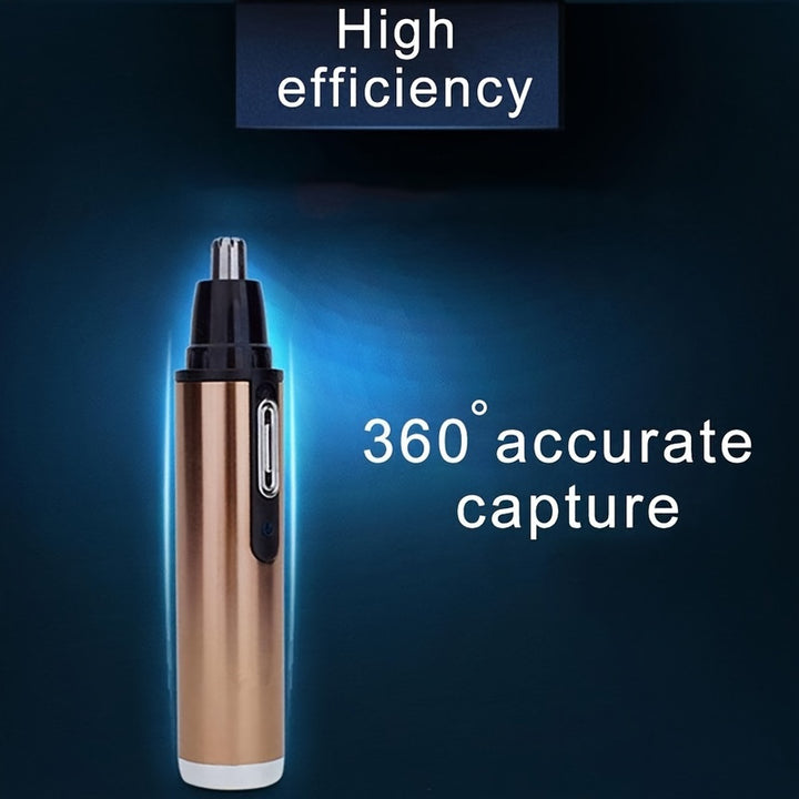 Tondeuse à cheveux de nez et d'oreilles rechargeable USB pour hommes et femmes - Épilation faciale sans douleur, batterie lithium de 400mAh, comprend un couvercle de protection, appareil d'épilation