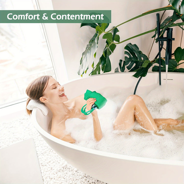 Soft Exfoliating Back Scrubber Towel - Ultimate Polyester Striped Design for Men & Women