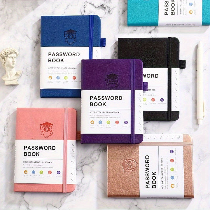 [Pocket Size Password Manager Notebook] Password book with letter labels. Hardbound password manager notebook for the elderly, Internet password log diary, computer and website login address manager, pocket size