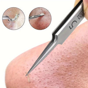 Fine Tweezers For Removing Blackheads And Acne, Stainless Steel, Suitable For All Skin Types, No Fragrance