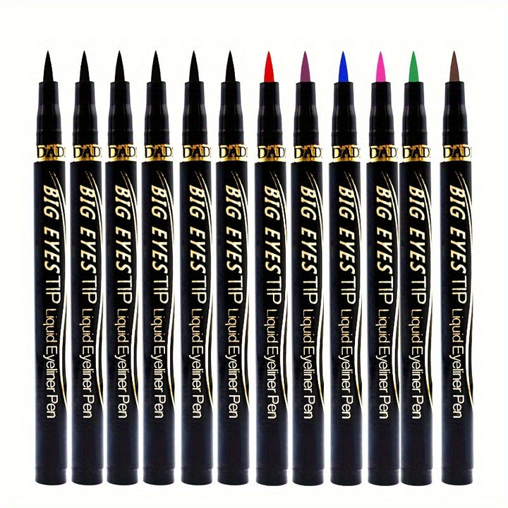 [Waterproof Smudge-Resistant] 12pcs Eyeliner Makeup Set | Waterproof, Smudge-Resistant, Easy To Apply | Ideal For Valentine's Day & Mother's Day & Christmas & Halloween And Other Gatherings | Includes 7 Vibrant Colors + Black