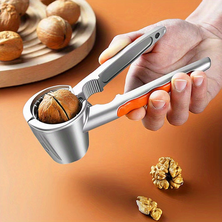 1pc Metal Walnut Cracker Clamp - Multi-Functional Nut Opener Tool for Pecans, Hazelnuts - Durable Household Kitchen Gadget with Non-Slip Handle