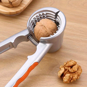 1pc Metal Walnut Cracker Clamp - Multi-Functional Nut Opener Tool for Pecans, Hazelnuts - Durable Household Kitchen Gadget with Non-Slip Handle