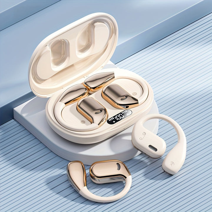 Advanced 5.4 Noise Cancelling ProSound Wireless Earbuds - In-Ear Stereo Sound with Deep Bass, LED Running Display, Sweat-Resistant, Long-Lasting Battery Life, Comfortable Fit for Sports and Music Lovers