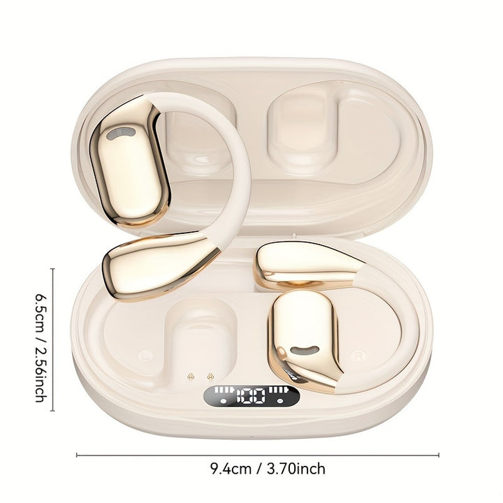 Advanced 5.4 Noise Cancelling ProSound Wireless Earbuds - In-Ear Stereo Sound with Deep Bass, LED Running Display, Sweat-Resistant, Long-Lasting Battery Life, Comfortable Fit for Sports and Music Lovers