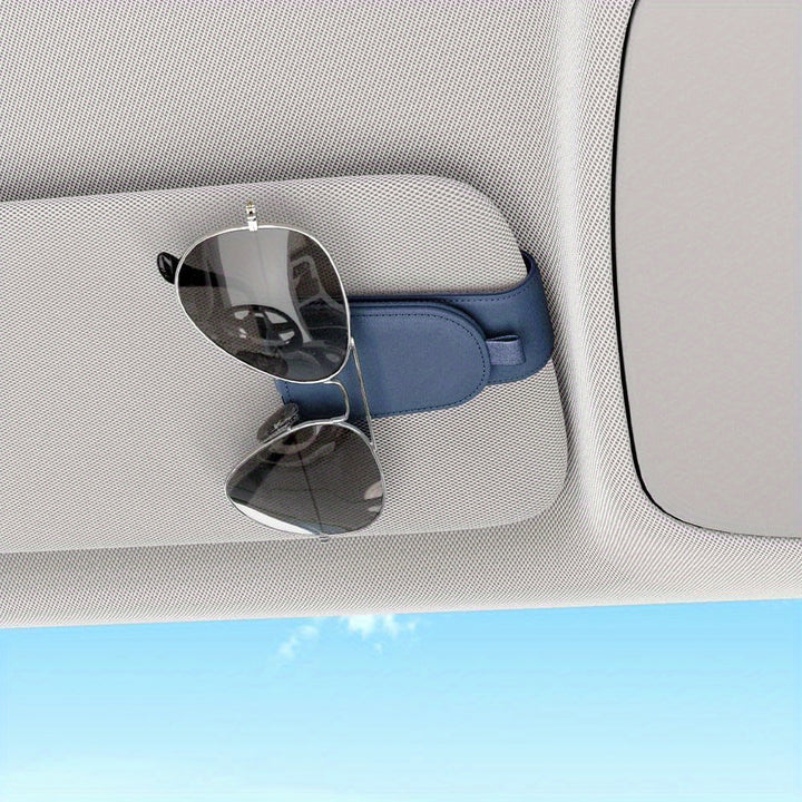 [Magnetic Sunglass Holder] 2pcs Magnetic Cloth Sotfamily Sunglass Holder for Car Visor, Glasses Clip