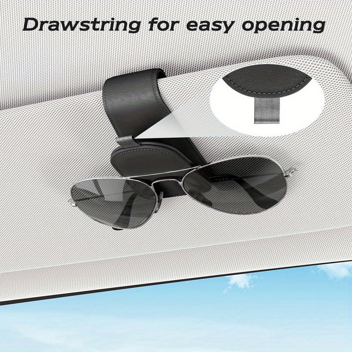 [Magnetic Sunglass Holder] 2pcs Magnetic Cloth Sotfamily Sunglass Holder for Car Visor, Glasses Clip
