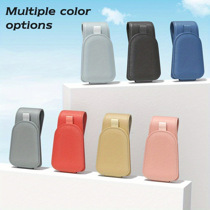 [Magnetic Sunglass Holder] 2pcs Magnetic Cloth Sotfamily Sunglass Holder for Car Visor, Glasses Clip