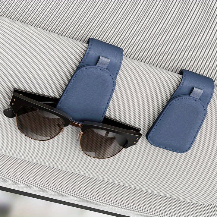 [Magnetic Sunglass Holder] 2pcs Magnetic Cloth Sotfamily Sunglass Holder for Car Visor, Glasses Clip
