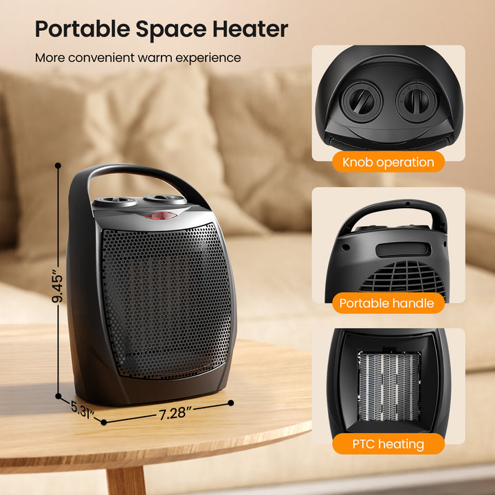 Space Heater, Outdoor Patio Heater, Electric Infrared Garden Patio Heater, Angle Adjustable, Quiet Operation, Energy Saving, Quick Heating for 3 Seconds, Maximum Power 1500W, ETL, for Family Party, Bedroom, Office, And Garden