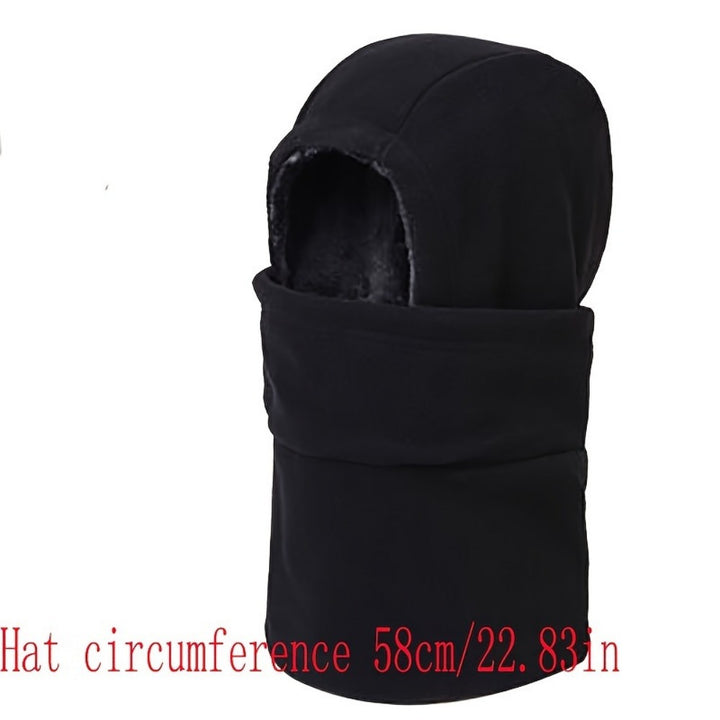 Thick Fleece Hood Balaclava Winter Windproof Mask Neck Cover Hats For Men And Women, Cold Weather Motorcycle Mask Hood Outdoor Sports Windproof Hat