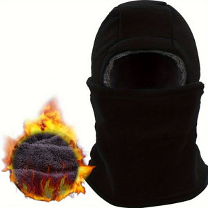 Balaclava de Fleece Grosso com Capuz Máscara Protetora do Pescoço para Inverno à Prova de Vento para Homens e Mulheres, Máscara de Motocicleta para Climas Frios, Capuz para Esportes ao Ar Livre à Prova de Vento