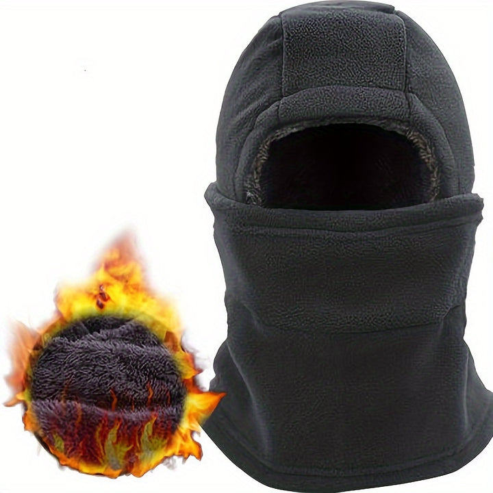 Thick Fleece Hood Balaclava Winter Windproof Mask Neck Cover Hats For Men And Women, Cold Weather Motorcycle Mask Hood Outdoor Sports Windproof Hat