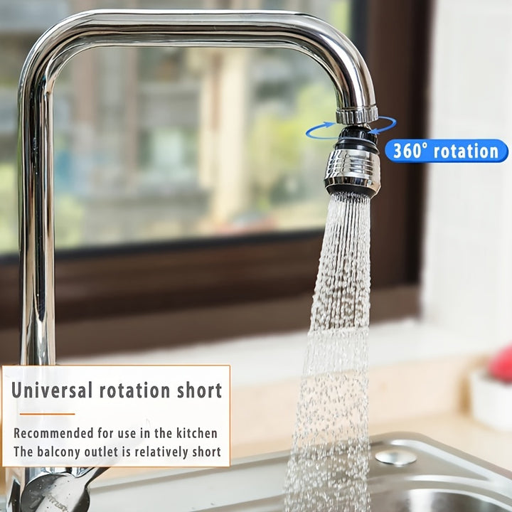 2pcs 360° Rotatable Faucet Aerator | Dual Mode Water Saving Tap Extender - High Pressure, Splash-Proof, Easy to Use, No Electricity Needed