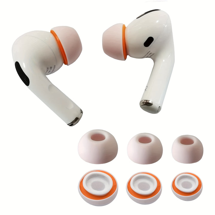 Cotton Earbud Tips for AirPods Pro 1st and 2nd Generation - Upgraded Memory Foam Ear Cushions, Enhanced Noise Cancellation, Comfortable Fit, 2 Pairs Replacement Earbud Covers