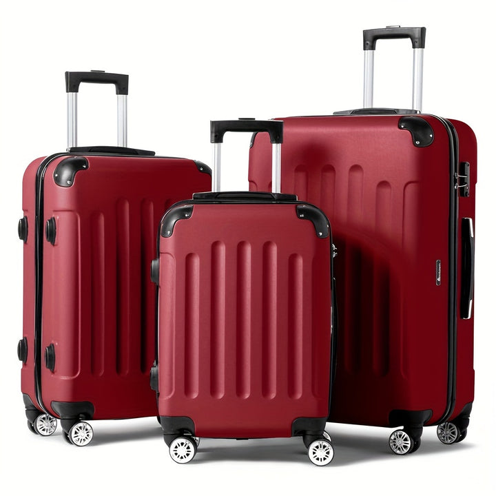 [Durable Hard Shell] 3pcs Luggage | 20/24/28-Inch | Durable Hard Shell | 360 Spinner Wheels, TSA Lock, Multifunctional | Travel Suitcase | Lightweight