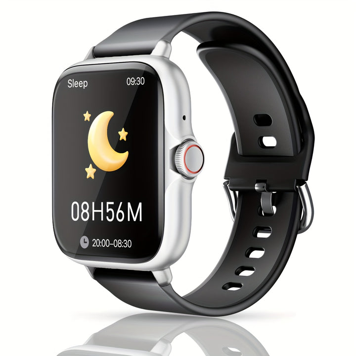 Montre de sport intelligente, écran tactile complet de 1,83'' avec messages, réponse et appel, surveillance du sommeil, podomètre sportif, alertes d'information, pour iPhone et téléphones Android, montre de fitness pour femmes, hommes et amis.