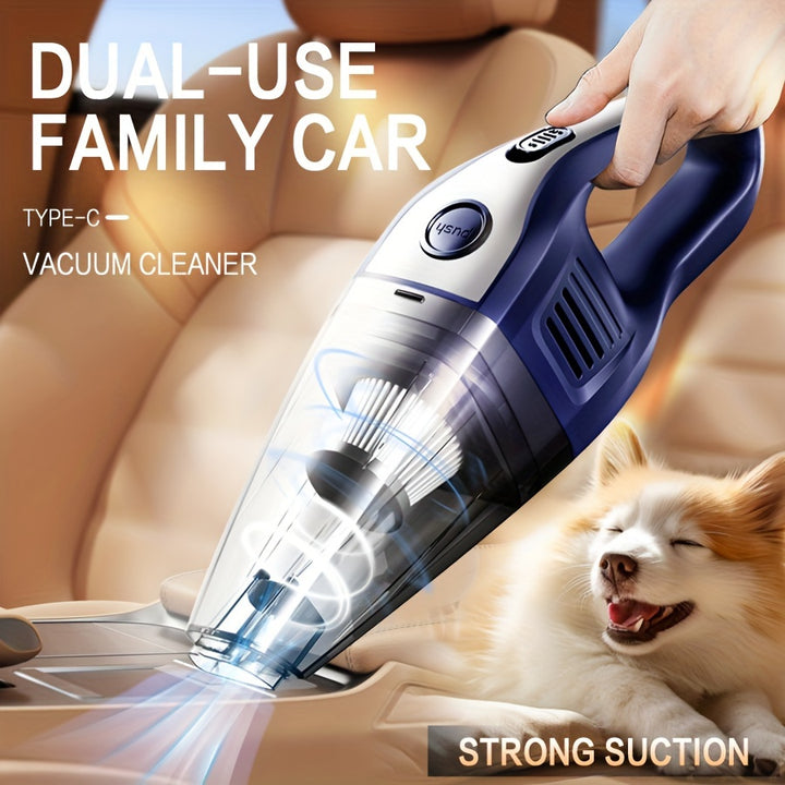 Powerful Portable Vacuum Cleaner - Wireless Handheld Mini Cleaning Vacuum - USB Charging, Variety of Accessories, Suitable for Car, Home, Office
