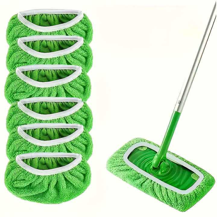 [Highly Absorbent Microfiber Mop Pads] Reusable Microfiber Mop Pads, Washable and Durable Flat Floor Cloths, Highly Absorbent for Wet and Dry Cleaning, Easy to Clean, with Compatible for Standard Mops (Excluding Mop)