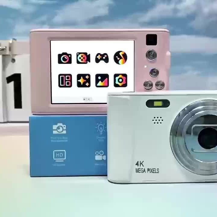 1080P HD Digital Camera Digital Camera for Vlog 2.4 Inch LCD Rechargeable Camera Photography Professional Camera Suitable for Teenagers Suitable for Youngsters Elderly Boys Girls Students And Beginners with 32G TF Card Suppor