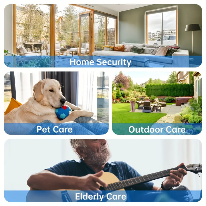 [Intelligent Robot Security Camera] 3 Million Pixels Pet Home Intelligent Security Camera - Motion Detection HD Robot Camera with Two-way Voice, Automatic Tracking, Alarm, and 360 HD Night Vision - Cell Phone Remote Monitorin