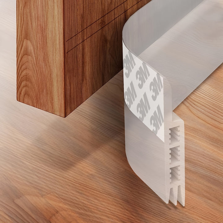 1pc Silicone Door Draft Stopper, Under Door Draft Blocker, Insulator Door Sweep Weather Stripping, Noise Stopper, Strong Adhesive 39" Length