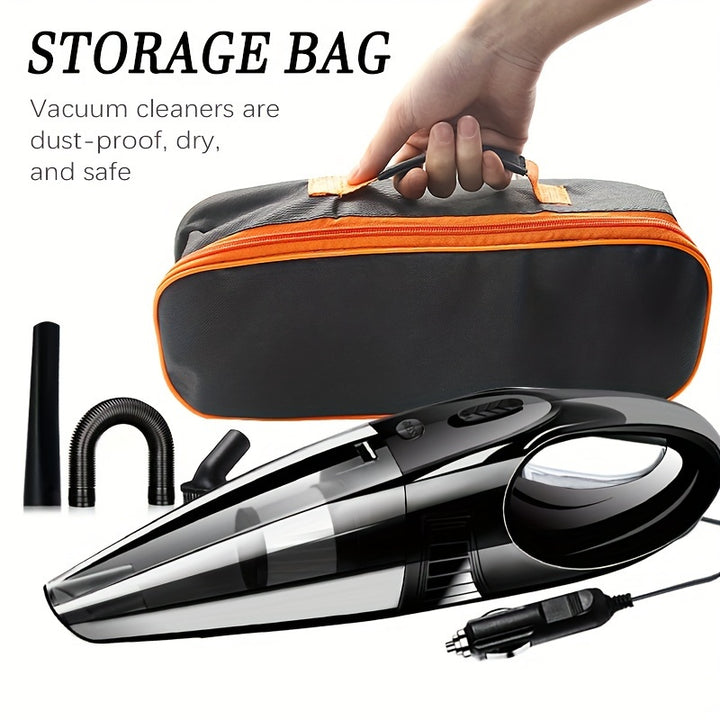 Super convenient portable vacuum cleaner with powerful suction and 12V high-power accessory kit, suitable for car dust removal and cleaning, can clean a lot of crevice dust, and is a good helper for home cleaning.