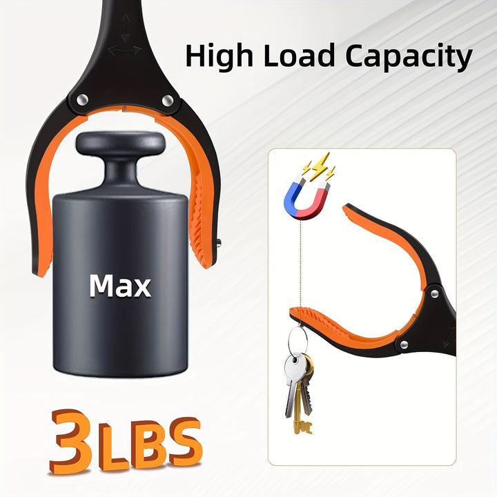 Grabber Reacher Tool, 32" Foldable Reacher Grabber Pickup Tool with 360° Rotating Jaw & Magnetic Tip, Garbage Trash Picker Upper Grabber, Lightweight Grabbers for Seniors/Elderly
