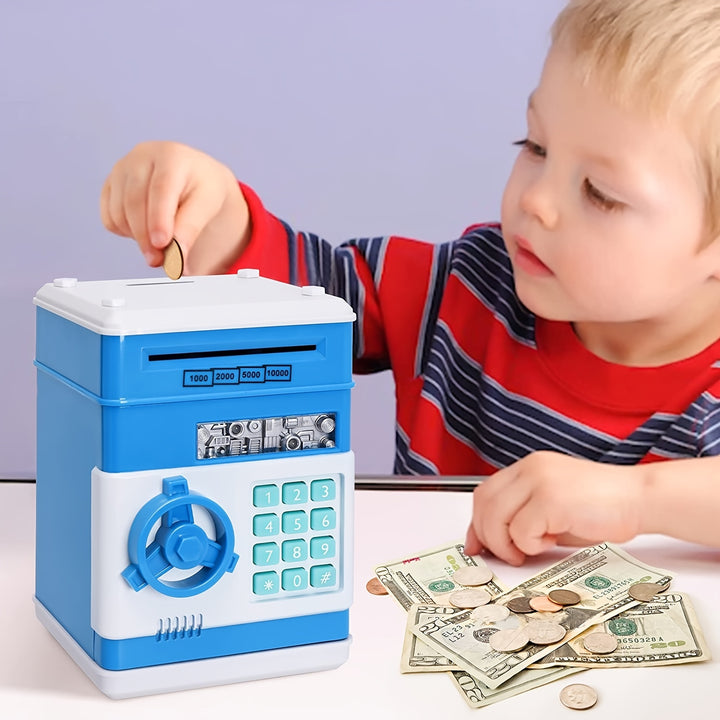 ATM Deposit Box Coin Deposit Box With Password, Kid-safe Money Jar With Automatic Grab Money Slot, Christmas, Thanksgiving Birthday Gift Toy Deposit Box For Girls And Boys Over 3 Years Old