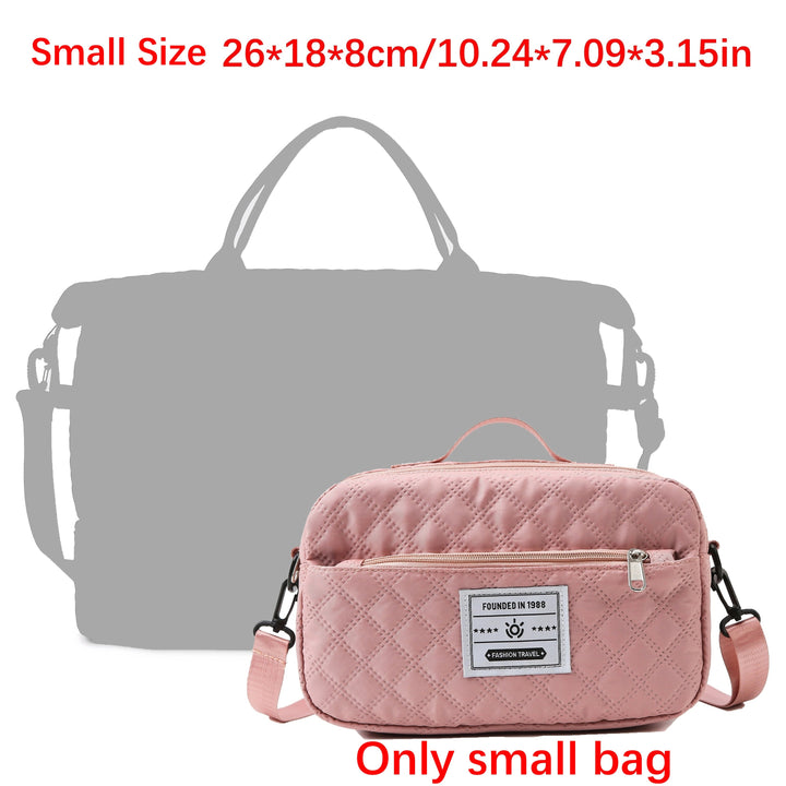 Large Capacity Water-Resistant Travel Duffle Bag - Fashionable Polyester Gym Yoga Tote with Adjustable Strap, Zipper Closure, Polyester Lining - Hand Washable