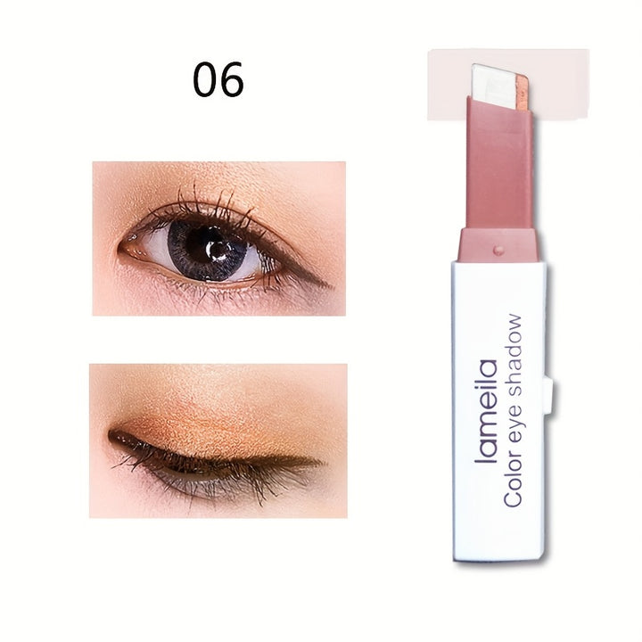 Lazy Eyeshadow Two Tone Gradient Glitter Eyeshadow Stick Waterproof Long Lasting Eye Makeup For Daily For Music Festival