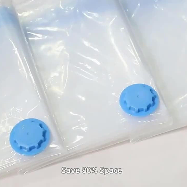 [Vacuum Storage Bags] 6pcs Vacuum Storage Bags with 1 Manual Pump - Portable Plastic Travel Bag - Suitable for Blankets, Bedding, Clothes, Quilts, Duvets, Ideal Home Supplies, Must-have Storage Space-saving Bag