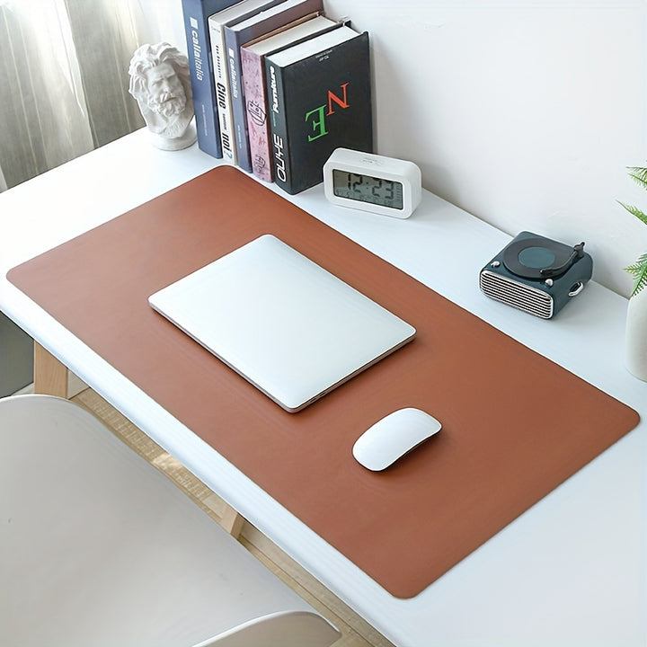 PU Leather Mouse Pad, Office Desk Mat, Pure Color Simple Computer Pad, Keyboard Pad, Table Mat, Non-slip Waterproof Stain-resistant Large/Medium/Small Non-slip Study Desk Mat