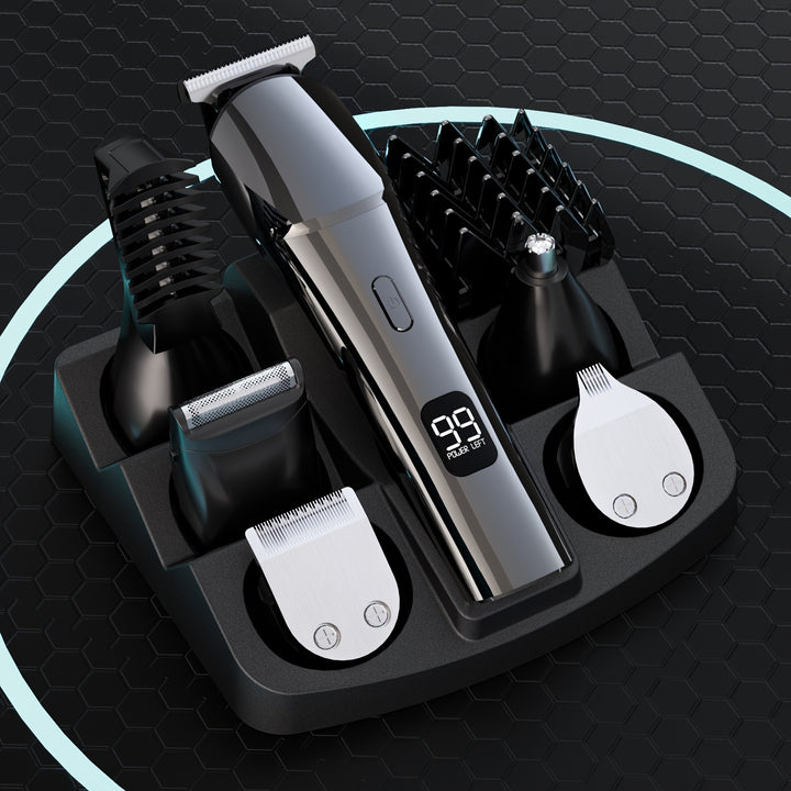 Electric Barber And Beard Trimmer For Men - 11 In 1 Mens Grooming Kit With Hair Clippers, Electric Razor, Shavers For Mustache, Body, Face, Nose & Ear Hair Trimmer, Gifts For Men