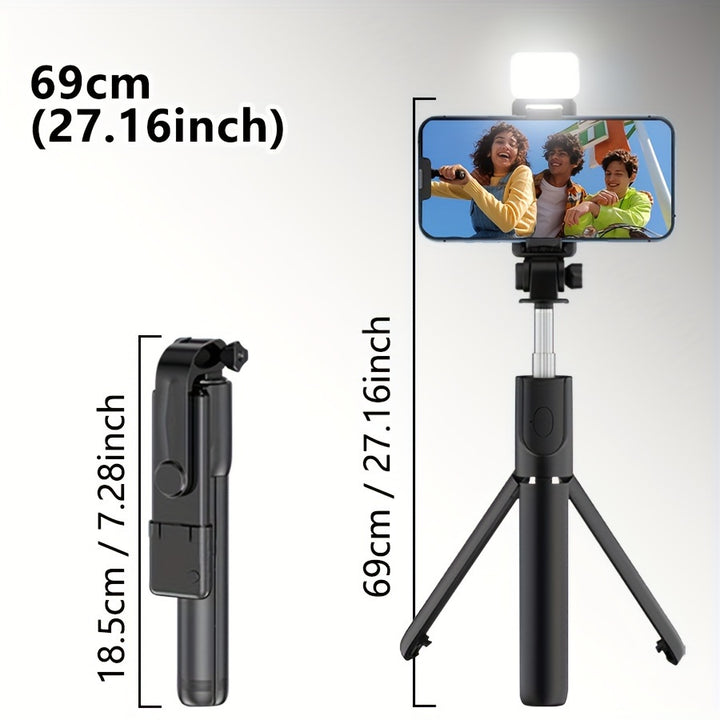 Extended Selfie Stick Full Automatic Multifunctional Wireless Wireless Mobile Phone Holder Can Lift Live Broadcast Tripod Photo Tool Desktop Outdoor Travel Photo Tool