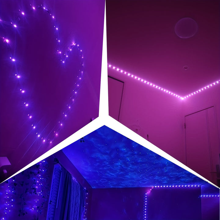25/50/53/100/130/200ft Extra Long Smart LED Strip Lights, RGB LED Lights with App And Remote Control, Timing&dimmable, Music Sync Color Changing Lights, DIY
