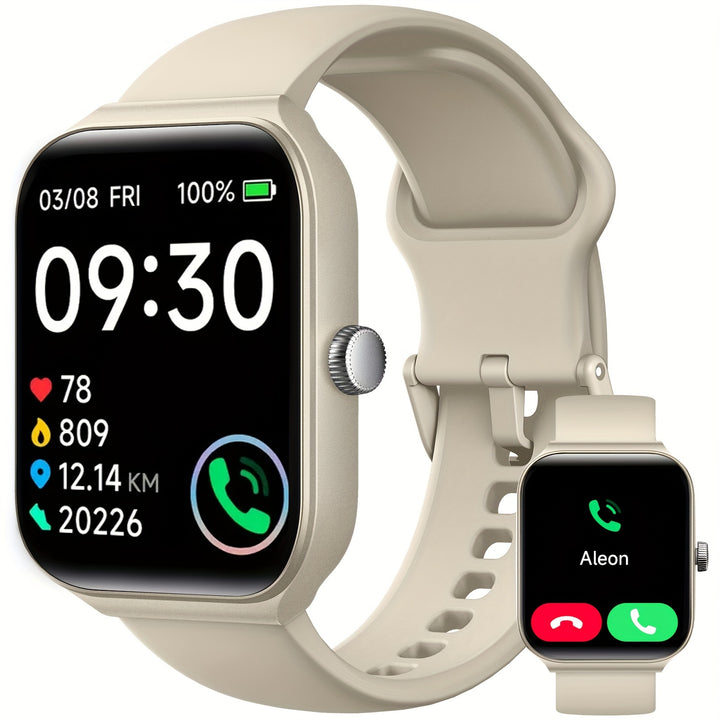 FAWEIO Orologio Smart 1pc Per Uomini e Donne (Rispondi/Fai Chiamate), Tracker Fitness da 1,95" Con Contapassi, Contacalorie, 100+ Modalità Sportive, Smartwatch Per iPhone e Android, Regalo Perfetto per Famiglia e Amici, Adatto per Halloween