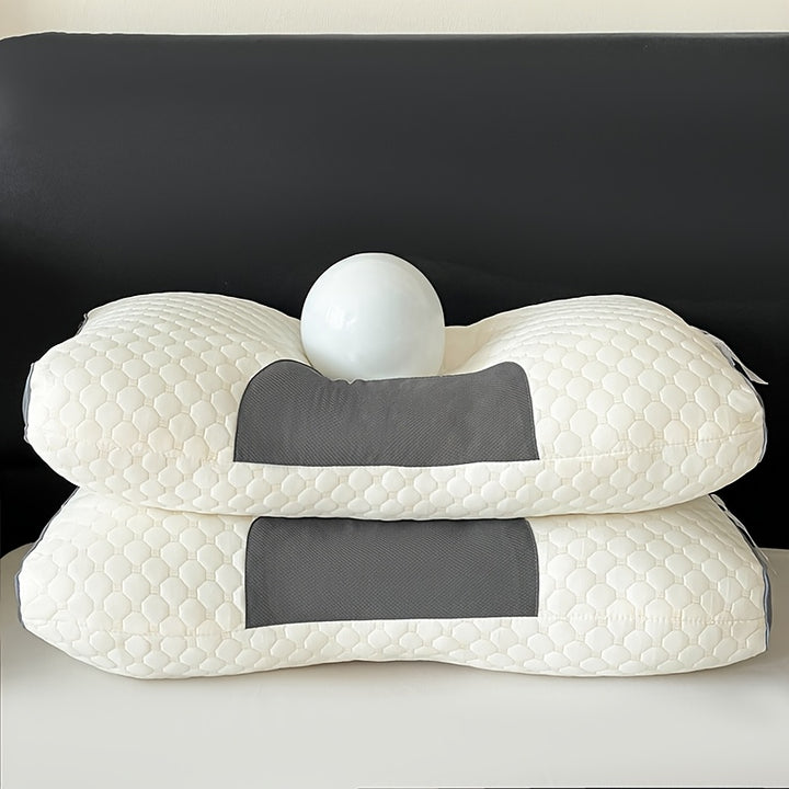[Soft Massage Pillow] Soft Adjustable Ergonomic Knitted Massage Neck Pillow For Sleeping - Orthopedic Contour Support Pillow, High Quality Pillow Core, Removable Cove