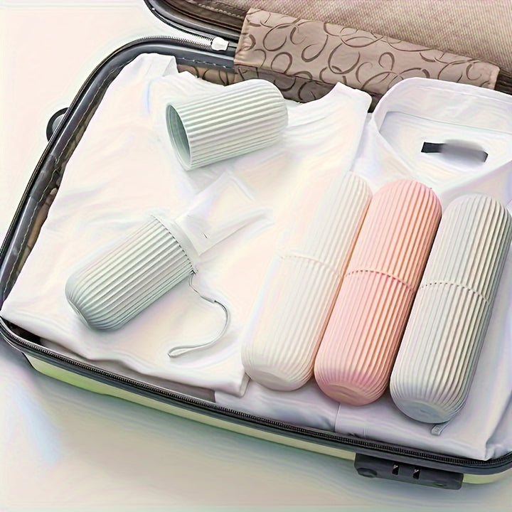 1pcs Portable Travel Toothbrush Storage Container Box, Gargle Cup, Toothpaste Holder, Toothbrush Carrying Box, Toothbrush Travel Containers